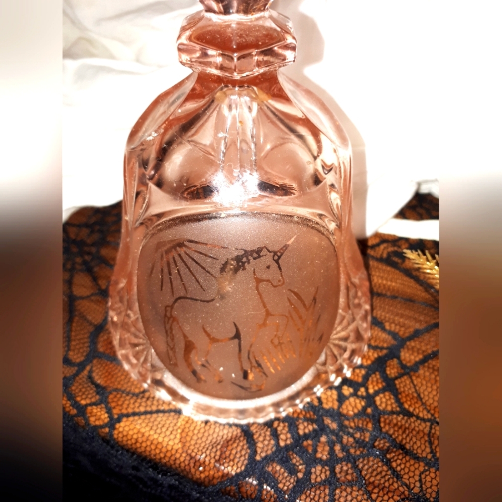 Vintage pink glass bell
